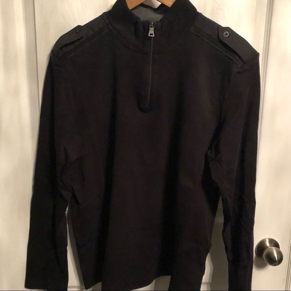 MEXX Quarter Zip Military Style Long Sleeve Shirt with‎ Epaulettes - Size… - Picture 4 of 7
